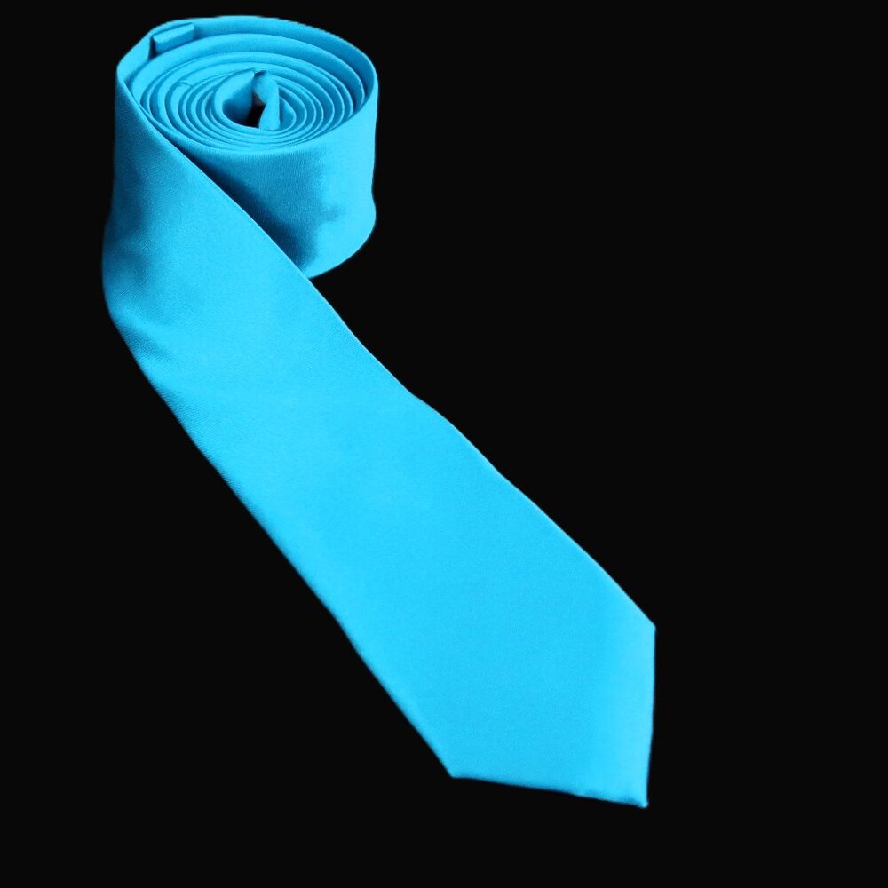 Moda Di Raza Mens Necktie Handmade Stand Out Bright Cobalt Royal Blue Dress Tie